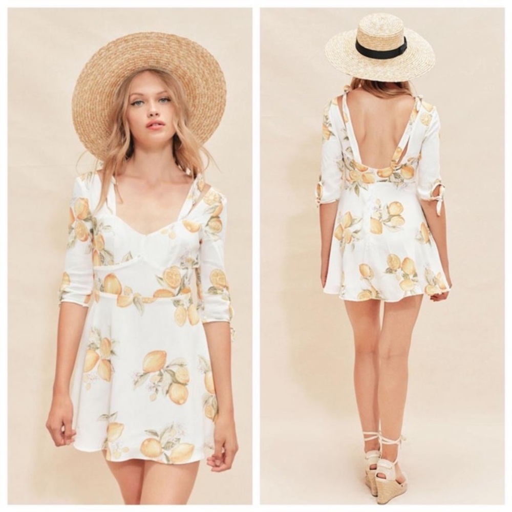 Nwt For Love & Lemons Limonada Mini Dress